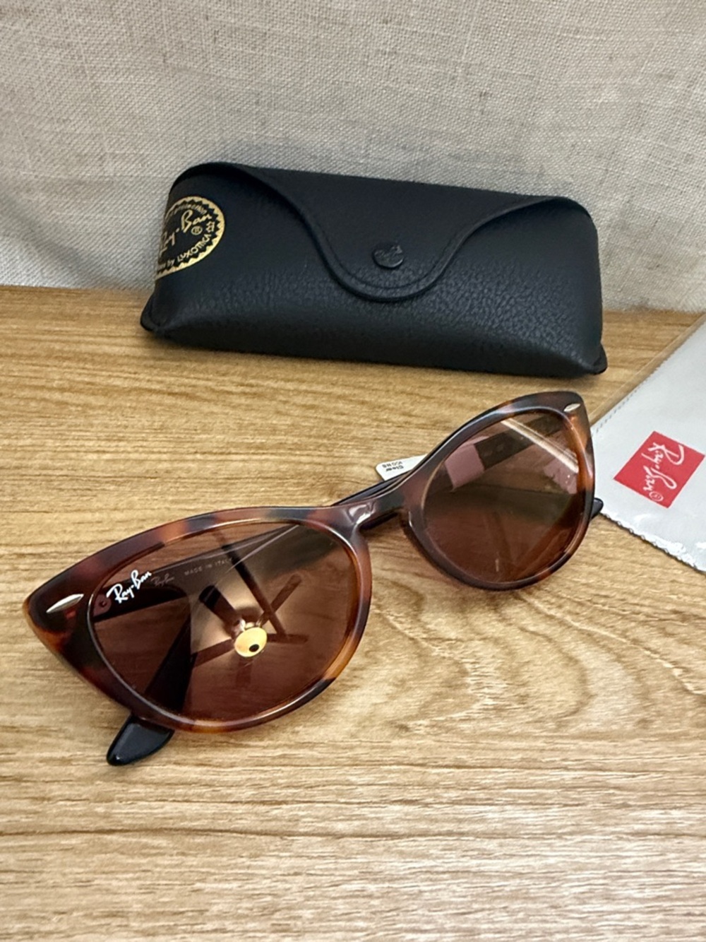 Ray-Ban Cat Sunglasses Nina ORB4314N 54/18  Tortoise Front with Temples - Picture 3 of 8